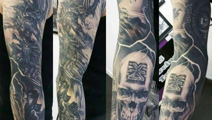 Blades of Chaos Tattoo Sleeve - wide 8